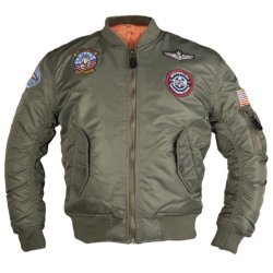 Grön MA1 Barn Bomberjacka 