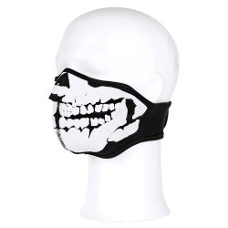 Svart neoprene mask - Skull