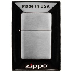 Zippo tändare - Borstad krom 