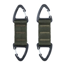 Dubbel karbinhake, Grön - 2-pack
