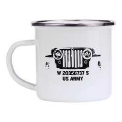 Emaljerad mugg 300 ml, Vit - "Willys"