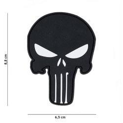 Kardborrepatch - Punisher black