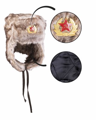 Zoom bild av vintermössa shapka grå