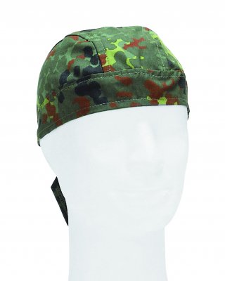 Zoom bild av headwrap flecktarn