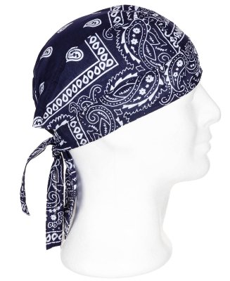 Zoom image of Headwrap - Paisley-navy blue