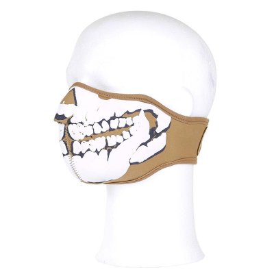 Zoom bild av Khaki neoprene mask - Skull
