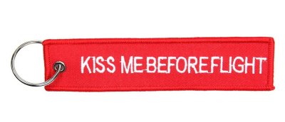 Zoom image of Keychain - Kiss me before flight