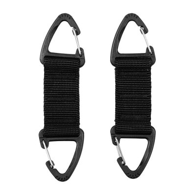 Zoom bild av Dubbel karbinhake, Svart - 2-pack