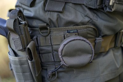 Zoom image of Small round molle bag - Coyote