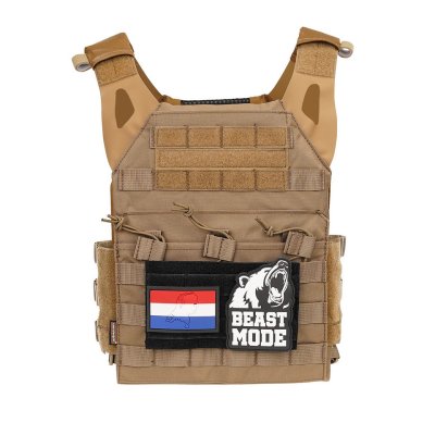 Zoom bild av MOLLE patchadapter med kardborre, stor - Svart