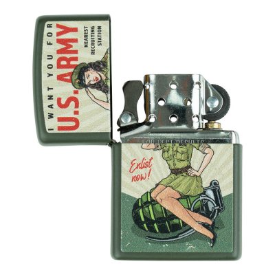 Zoom bild av Zippo tändare - Enlist Pin Up