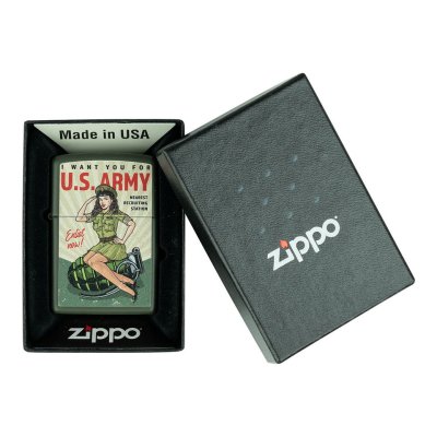Zoom bild av Zippo tändare - Enlist Pin Up