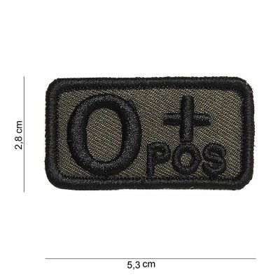 Zoom image of Velcro patch - O+positive green