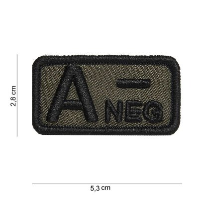 Zoom image of Velcro patch - A-negative green