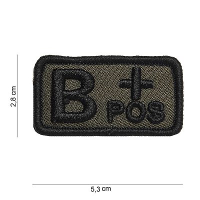 Zoom image of Velcro patch - B-positive green
