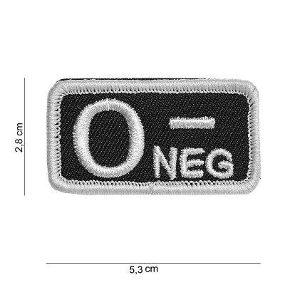Zoom image of Velcro patch - O-negative black