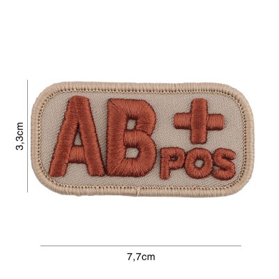 Zoom image of Velcro patch - AB+positive coyote