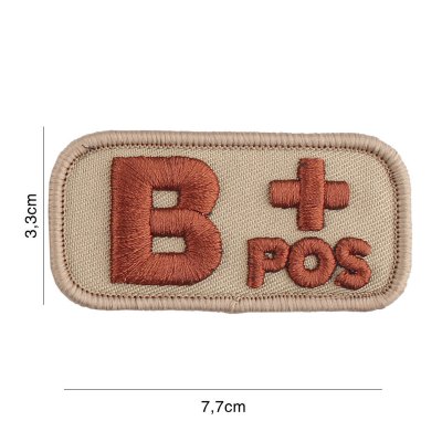 Zoom image of Velcro patch - B+positive coyote