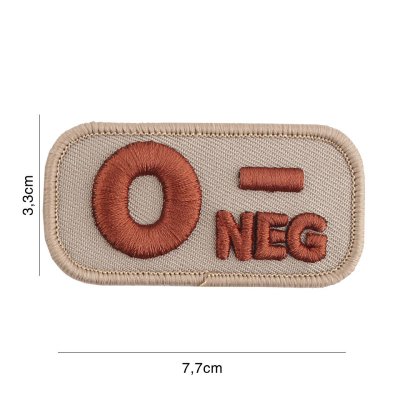 Zoom image of Velcro patch - O-negative coyote
