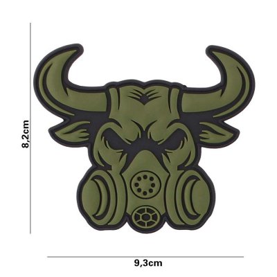 Zoom image of Velcro patch - Gasmask Bull green