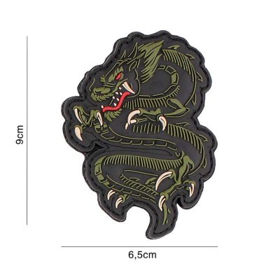 Zoom image of Velcro patch - Dragon green