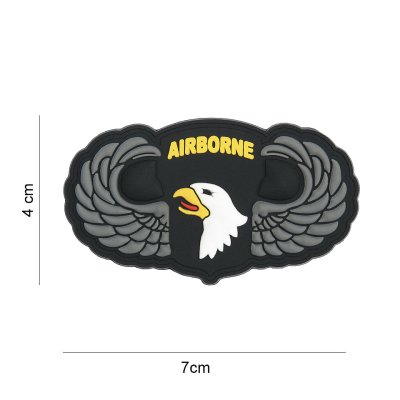 Zoom image of Velcro patch - 101st Airborne silver wings
