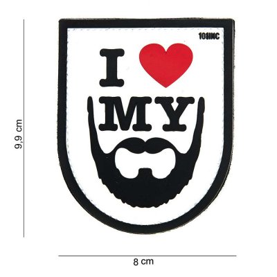 Zoom image of Velcro patch - I love my beard