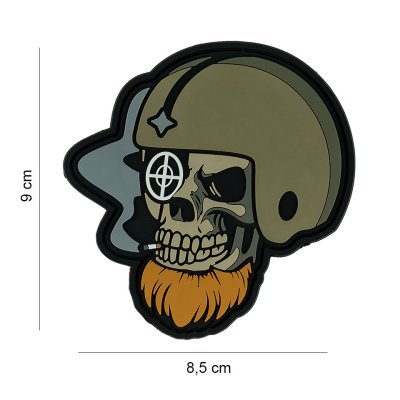 Zoom image of Velcro patch - Bearded skull pilot