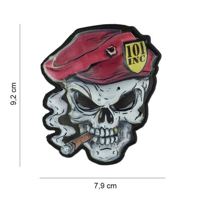 Zoom image of Velcro patch - Skull Red beret