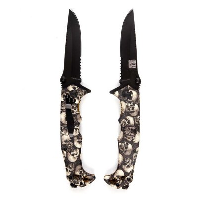 Zoom bild av Fällkniv - White skulls 2