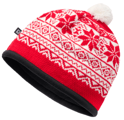 Zoom bild av Snow cap - Röd