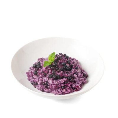 Zoom bild av Havregrynsgröt med blåbär