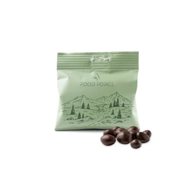 Zoom bild av Krusbär i mörk choklad